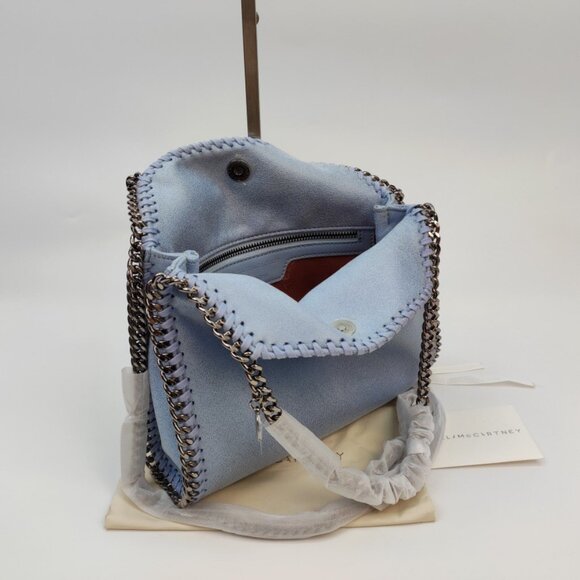 Stella McCartney: Shimmer Faux Leather Mini Falabella Crossbody Bag - Picture 5 of 6